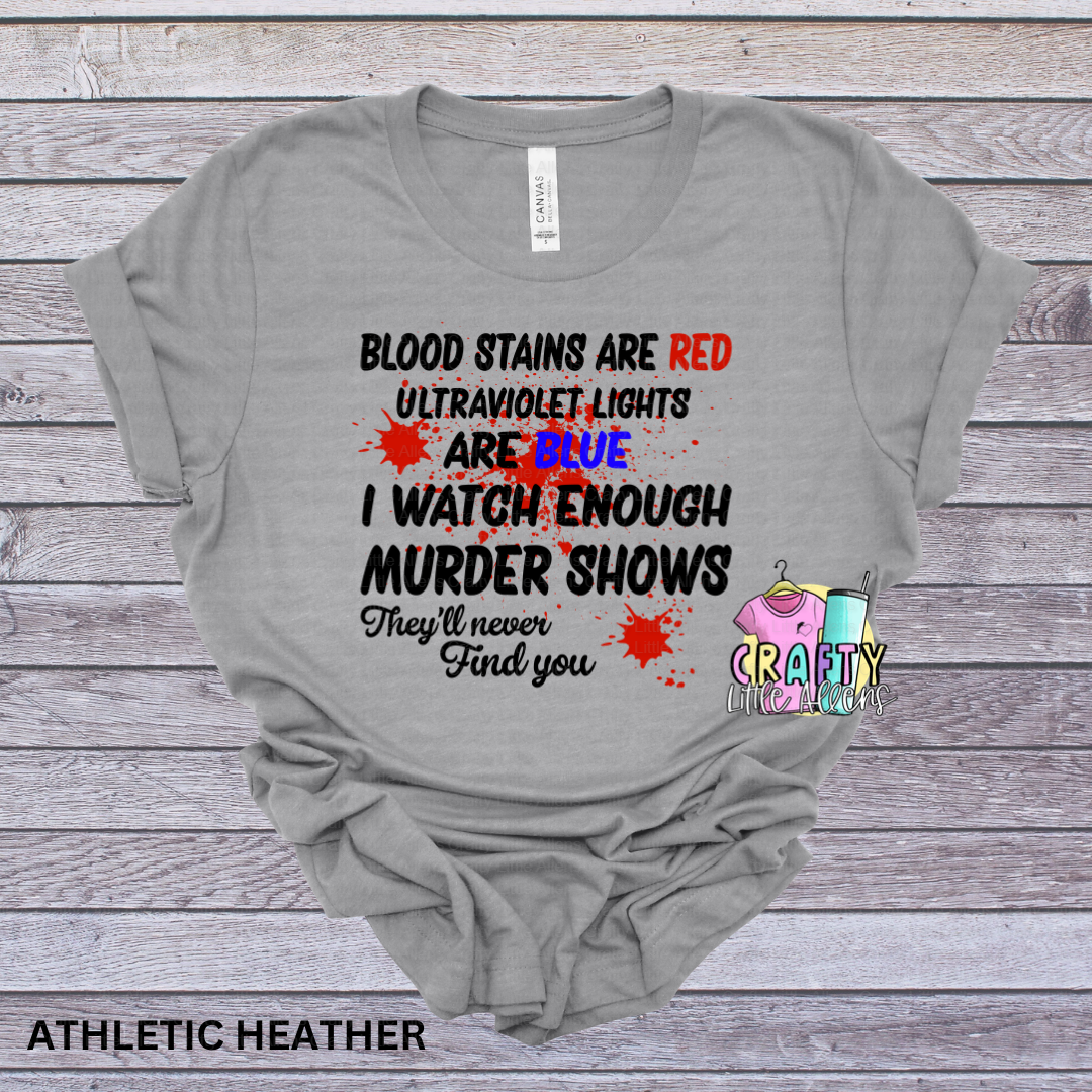 Blood stains are red..