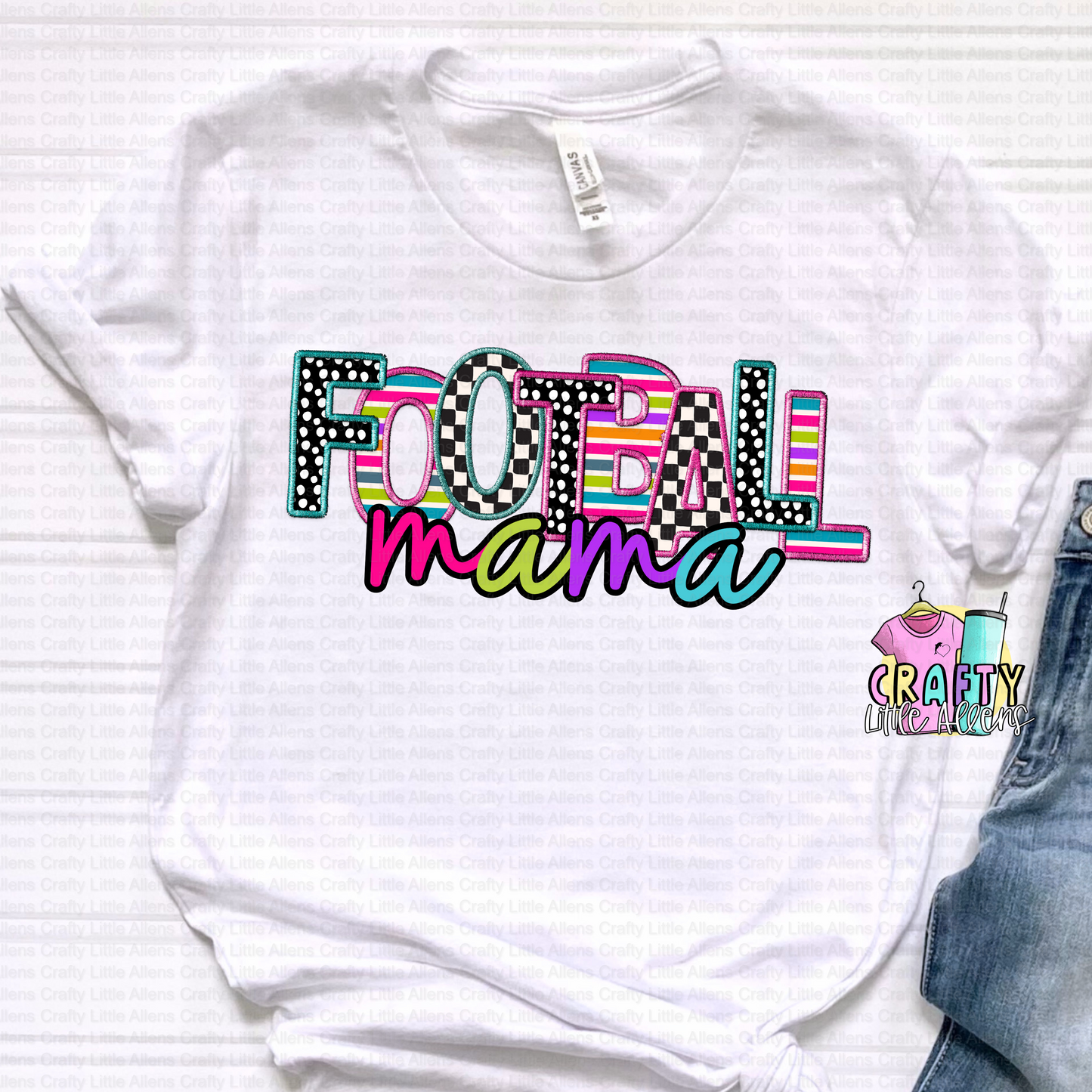 Football mama colorful