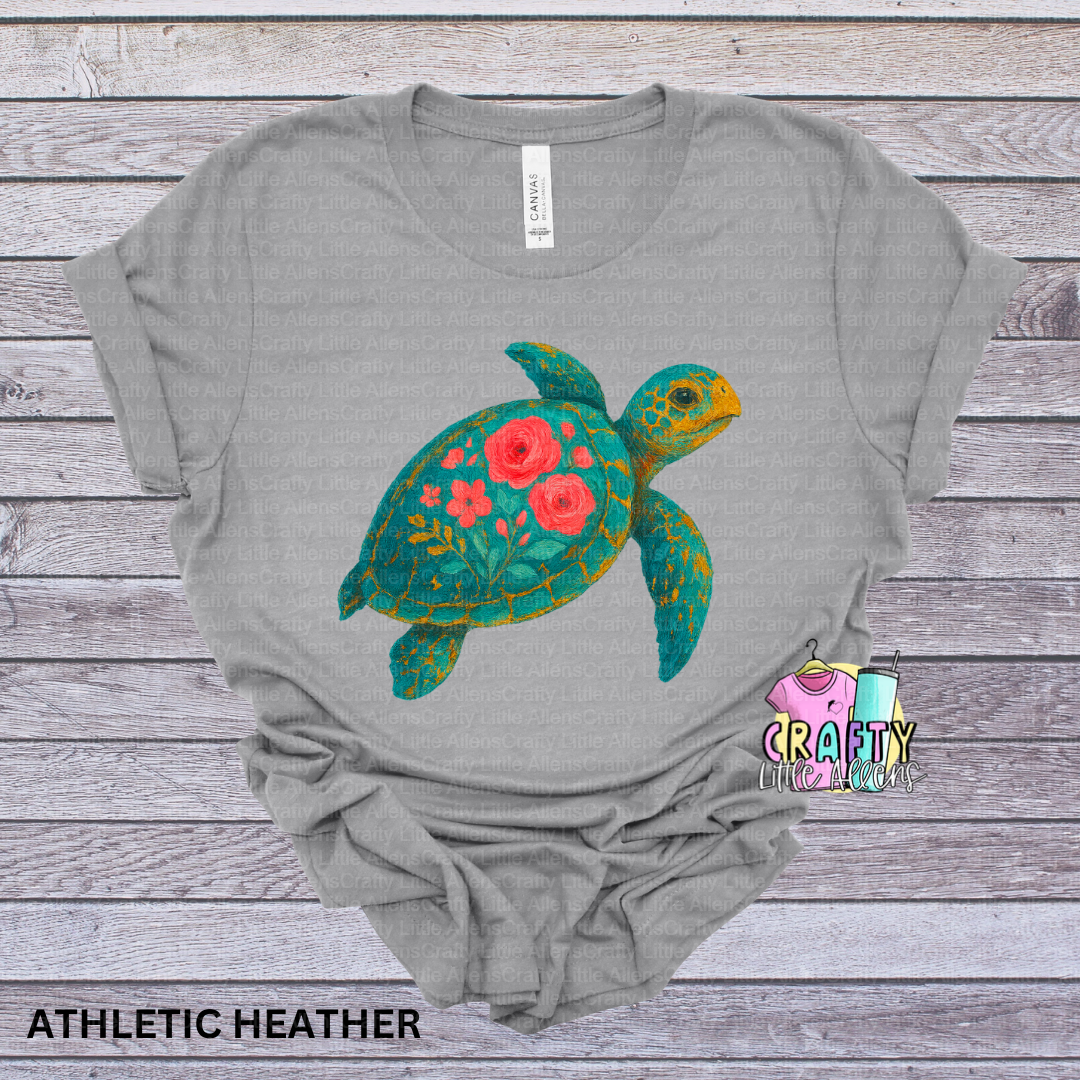 Floral sea turtle