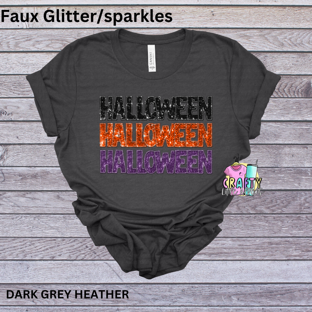 Halloween repeating Faux Glitter /sparkles