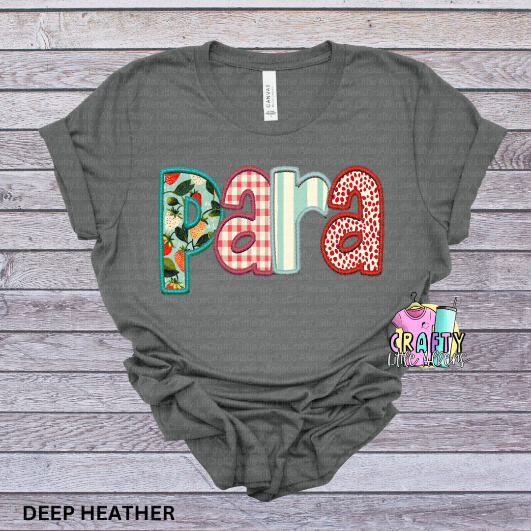 Strawberry para faux embroidery