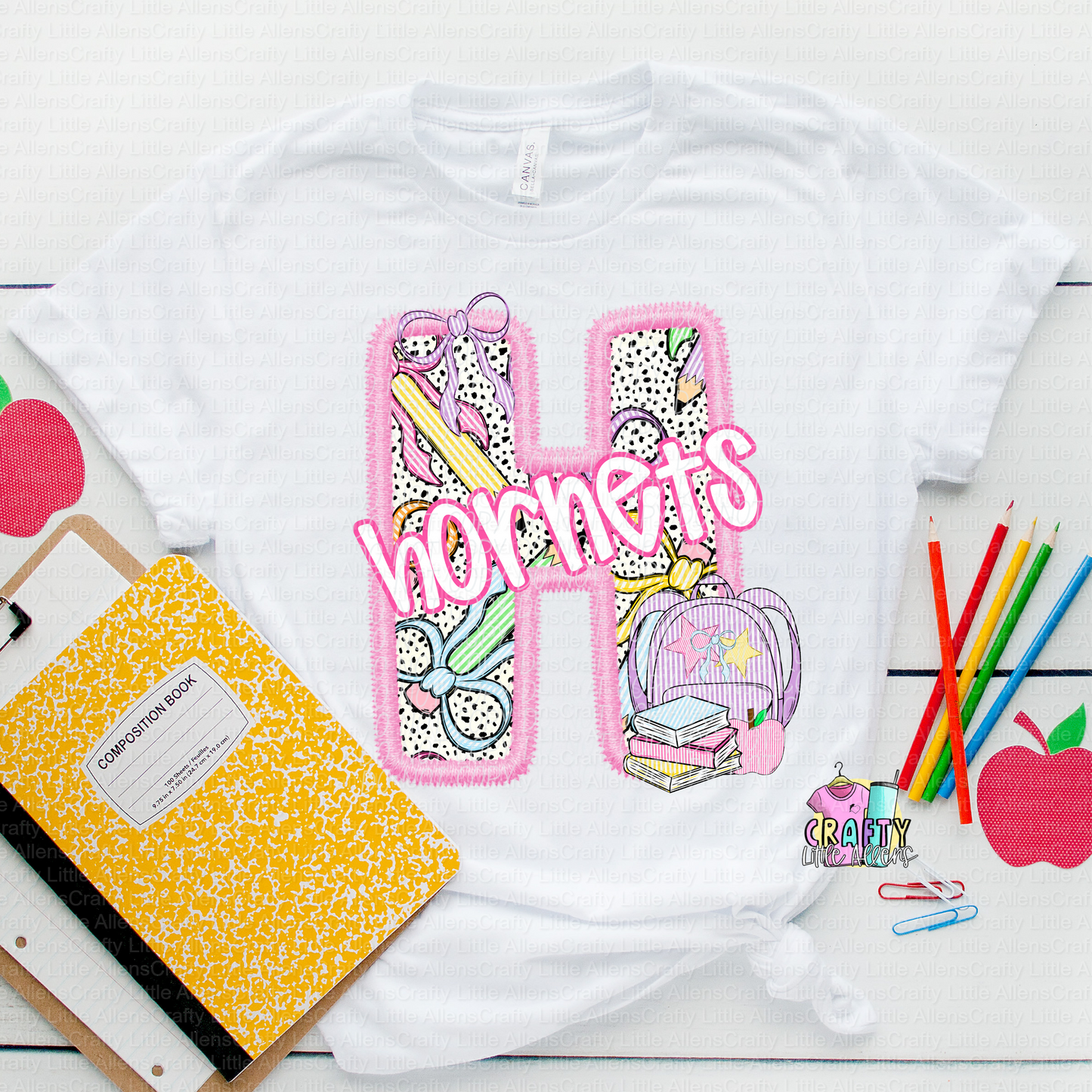 Pink letter mascots