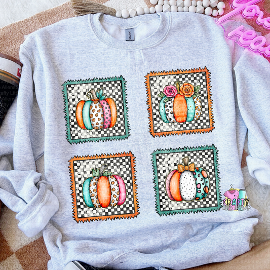 checker pastel pumpkins