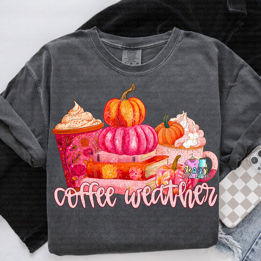 Coffee weather orange and pink