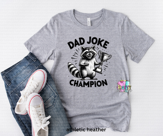 Dad joke champion raccoon