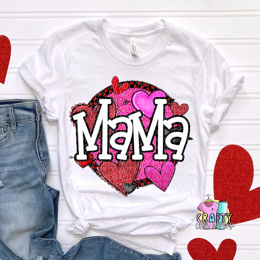Mama circle with hearts