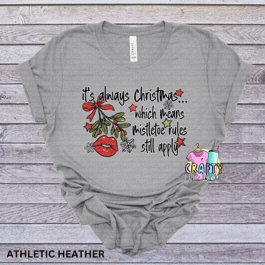 Mistletoe rules still apply