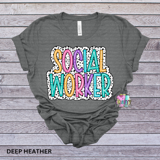 social worker  polka dots