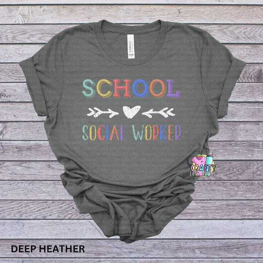 School social worker  with heart and arrows