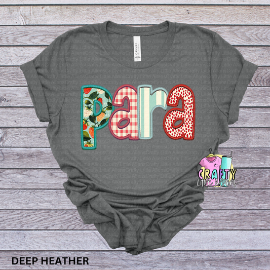 Strawberry  para  faux embroidery