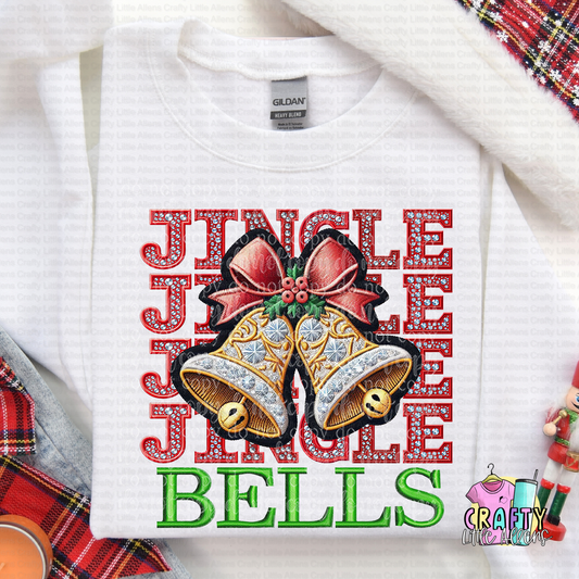 Jingle bells FAUX bling