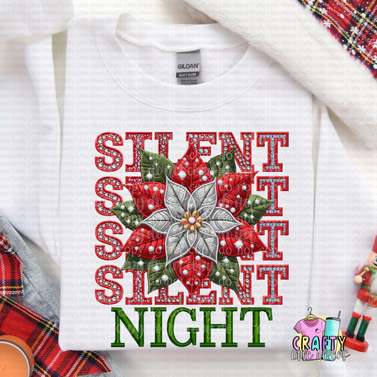 Silent night FAUX bling