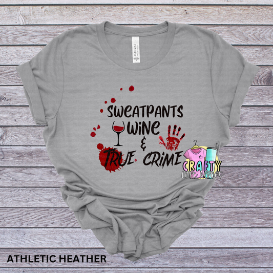 sweatpants, wine, and true crime